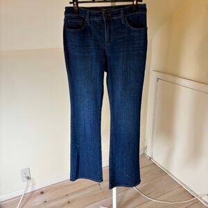 Chico's EUC Women's So Slimming Girlfriend Flare w/Rhinestone Embellishment 4R